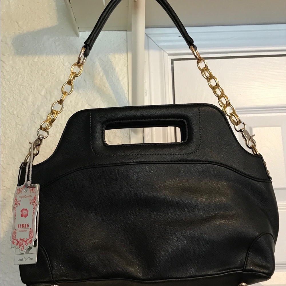 Black combination Hand and Shoulder Bag